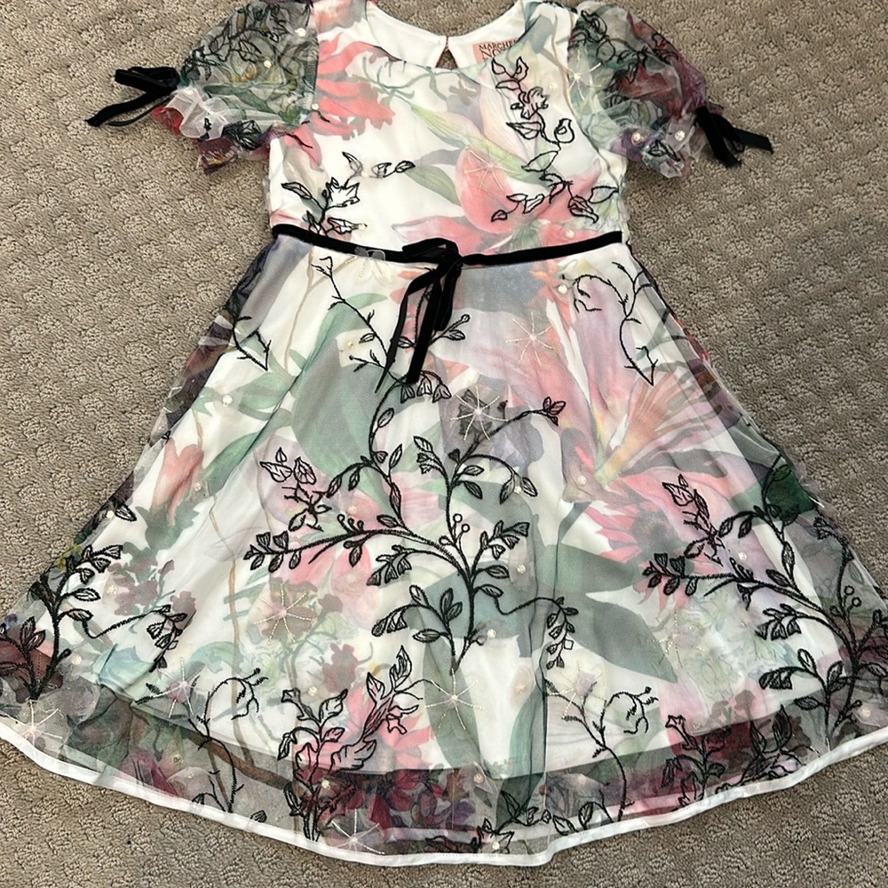 Marchesa Notte Mini Girl's Matilda Floral Dress
